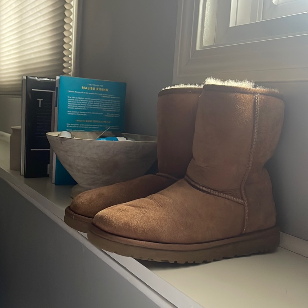 Really good condition short uggs. Worn Lightly. Womens size 7.